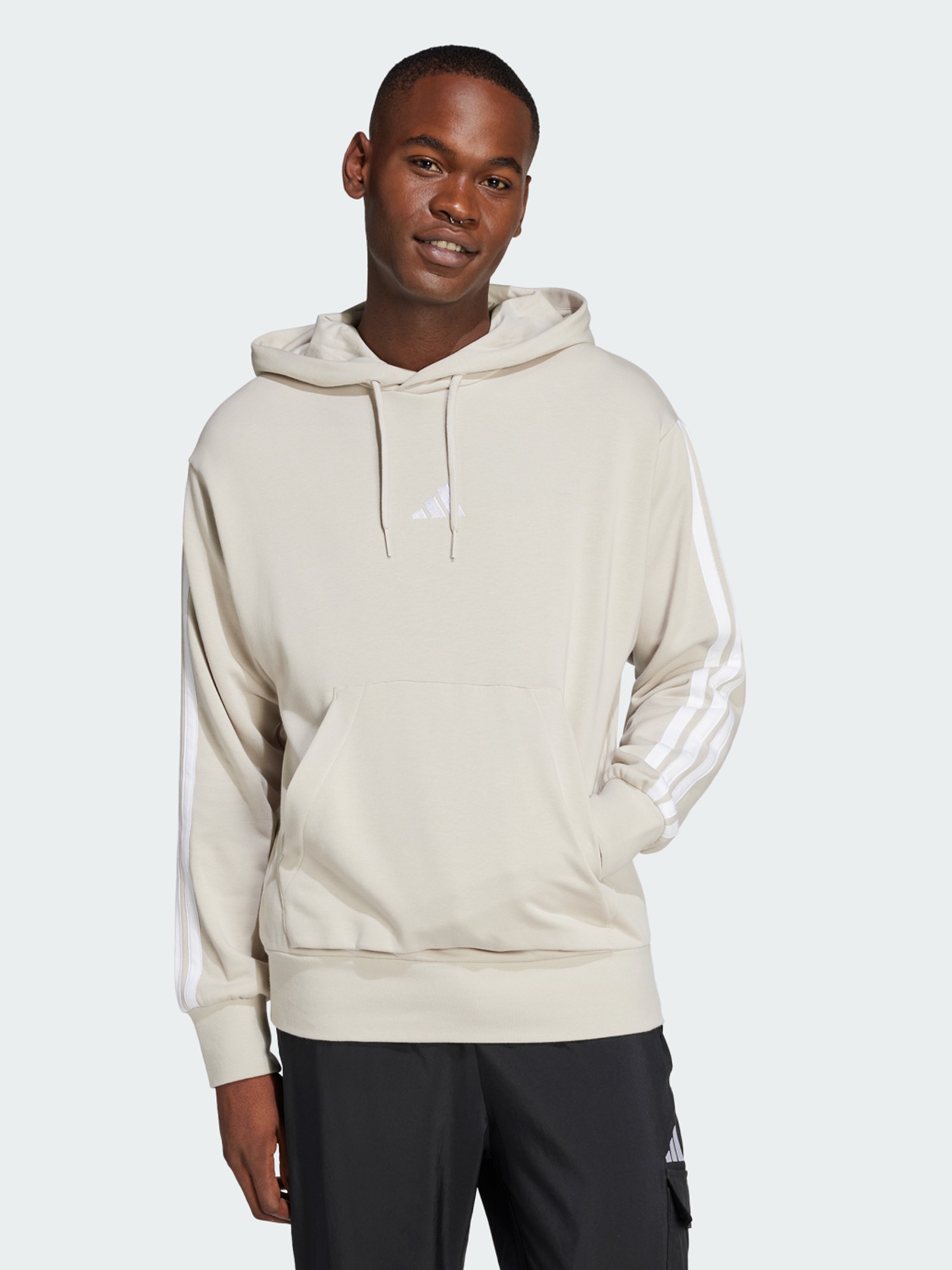 Толстовка чоловіча Adidas M 3S FT HD бежева JE6367 изображение 2