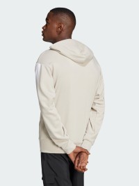 Толстовка мужская Adidas M 3S FT HD бежевая JE6367 изображение 3