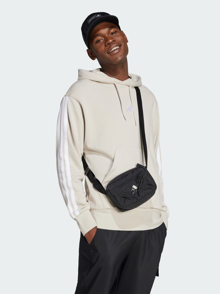 Толстовка мужская Adidas M 3S FT HD бежевая JE6367 изображение 4