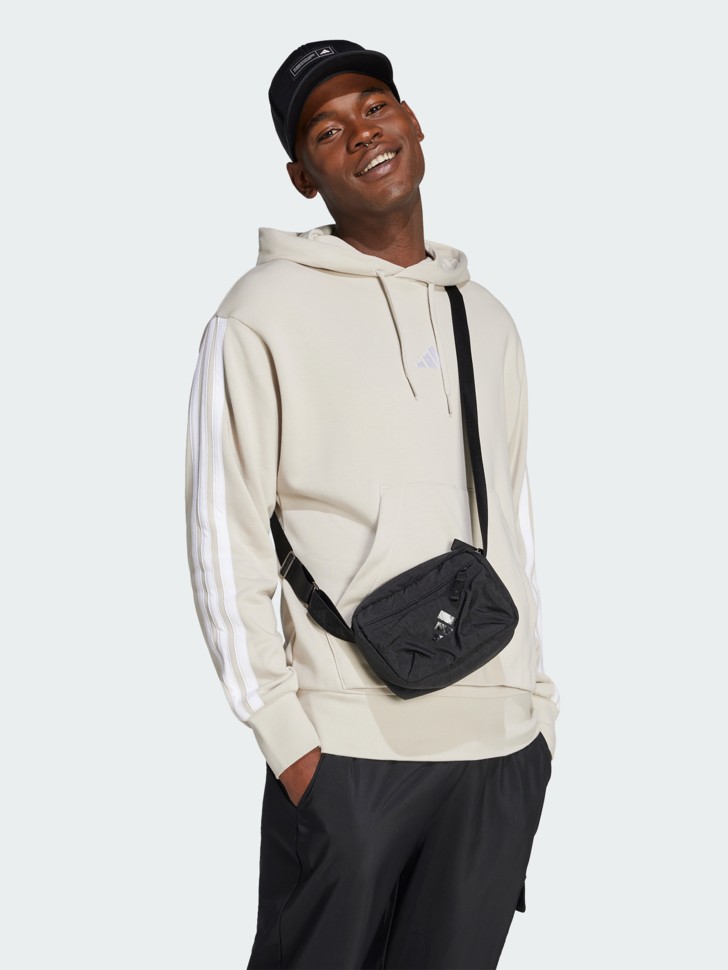 Толстовка мужская Adidas M 3S FT HD бежевая JE6367 изображение 4