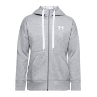 Толстовка жіноча Under Armour Rival Fleece FZ Hoodie сіра 1356400-035 изображение 4