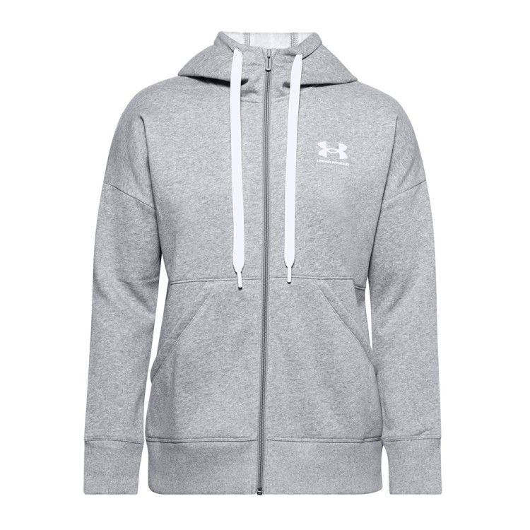 Толстовка жіноча Under Armour Rival Fleece FZ Hoodie сіра 1356400-035 изображение 4