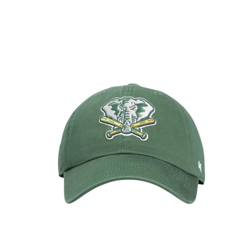 Кепка унісекс 47 Brand COOPERSTOWN OAKLAND ATHLETICS темно-зелена NLRGW18GWS-DG93 — фото 1