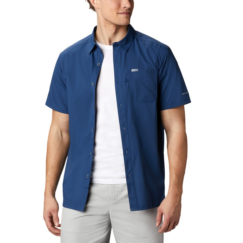 Рубашка мужская Columbia Slack Tide ™ Camp Shirt синяя 1577051-469 изображение 2