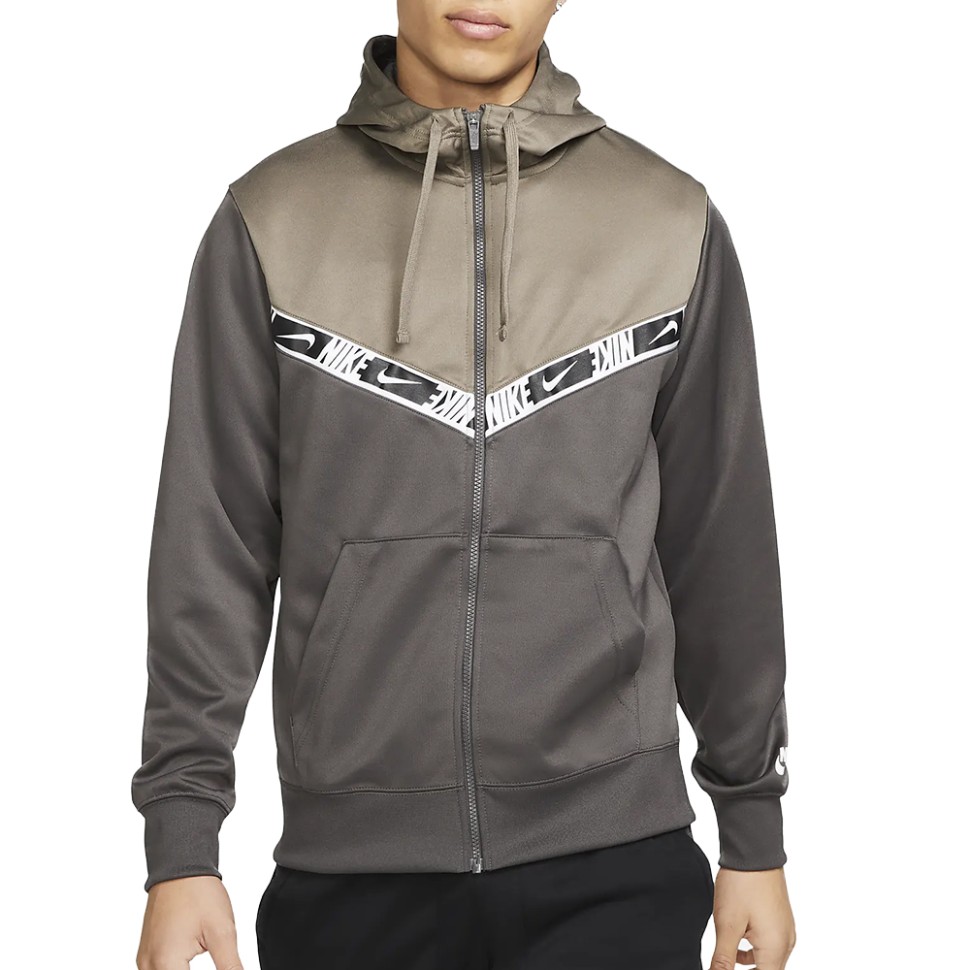 Толстовка чоловіча Nike M Nsw Repeat Pk Fz Hoodie темно-сіра DM4672-254  изображение 1