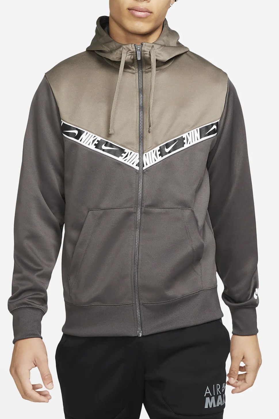 Толстовка чоловіча Nike M Nsw Repeat Pk Fz Hoodie темно-сіра DM4672-254  — фото 2
