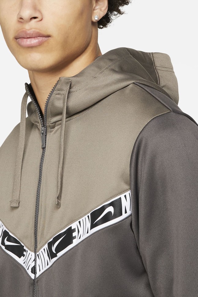 Толстовка чоловіча Nike M Nsw Repeat Pk Fz Hoodie темно-сіра DM4672-254  изображение 4