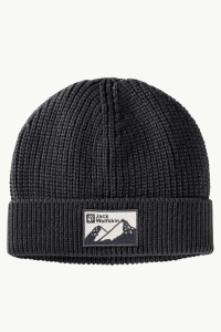 Шапка  унісекс Jack Wolfskin EDO BADGE BEANIE чорна 1910062-6000 изображение 2
