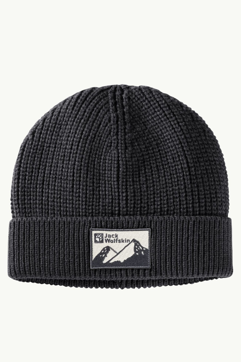 Шапка унісекс Jack Wolfskin EDO BADGE BEANIE чорна 1910062-6000 — фото 2