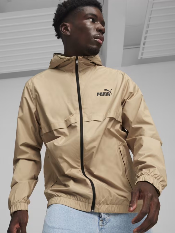 Ветровка мужская Puma ESS Solid Windbreaker бежевая 84748483 изображение 2