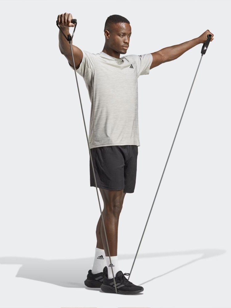 Футболка мужская Adidas TR-ES STRETCH T серая IC7416 изображение 4
