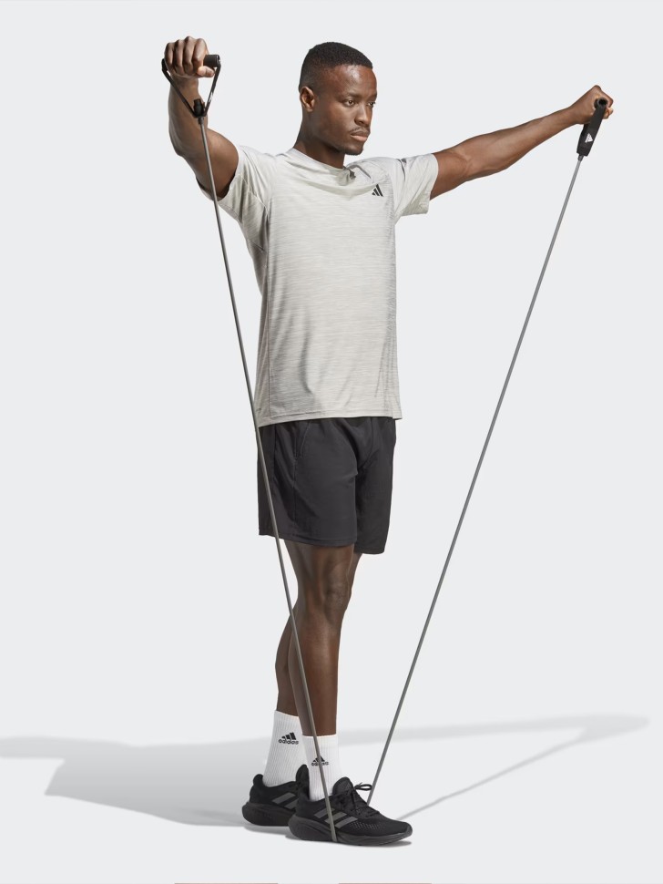 Футболка мужская Adidas TR-ES STRETCH T серая IC7416 изображение 4