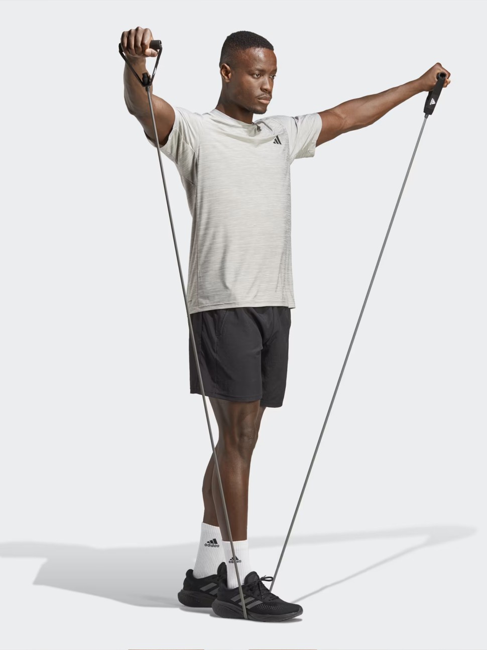 Футболка чоловіча Adidas TR-ES STRETCH T сіра IC7416 — фото 4