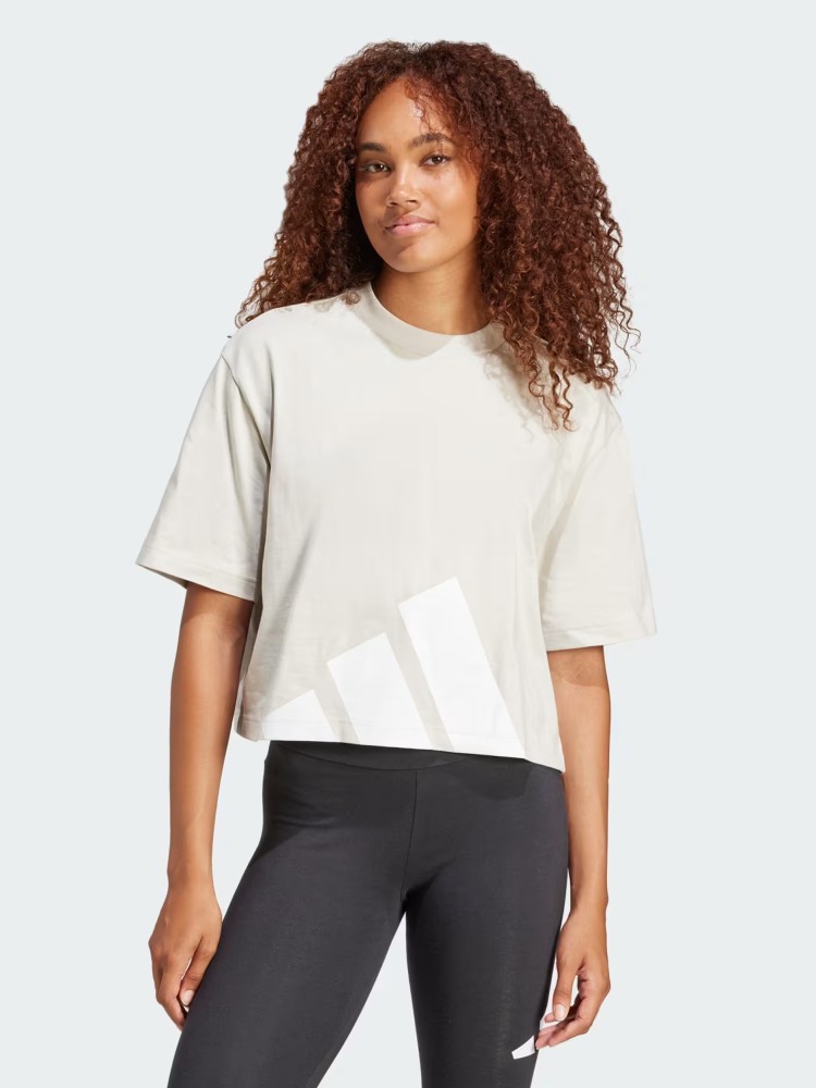 Футболка женская Adidas W BL SJ BF T бежевая JG8729 изображение 2