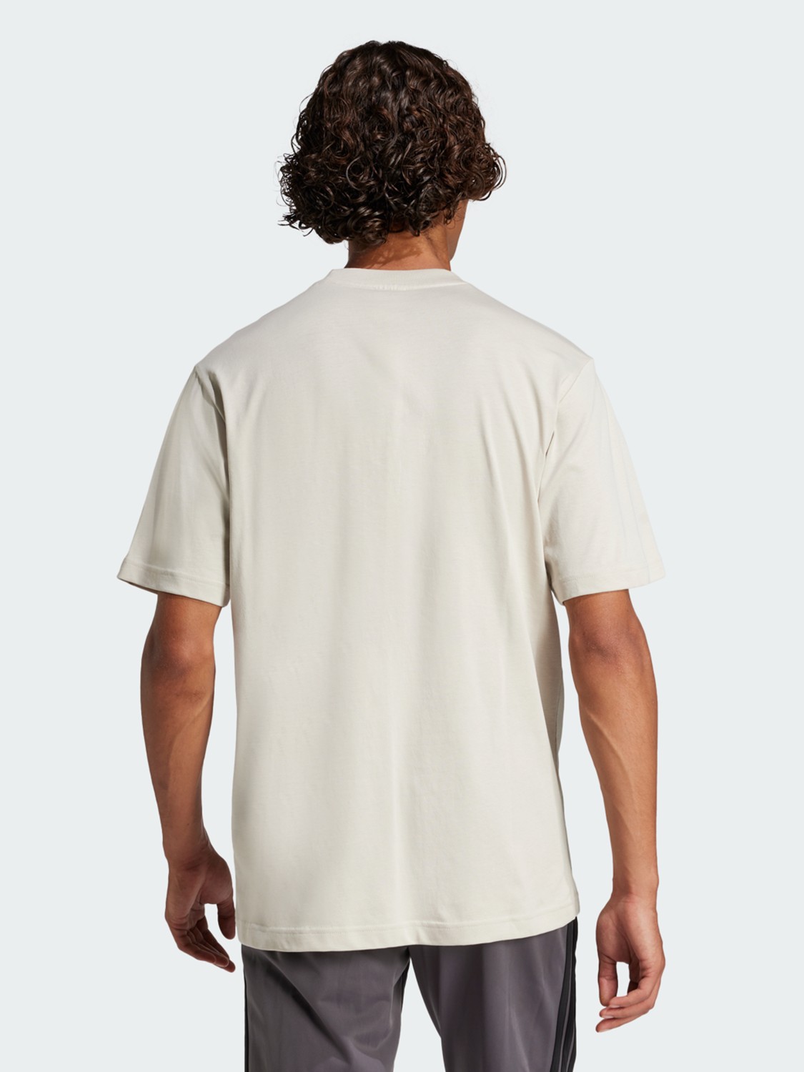 Футболка мужская Adidas M BL SJ T бежевая JE8933 изображение 3