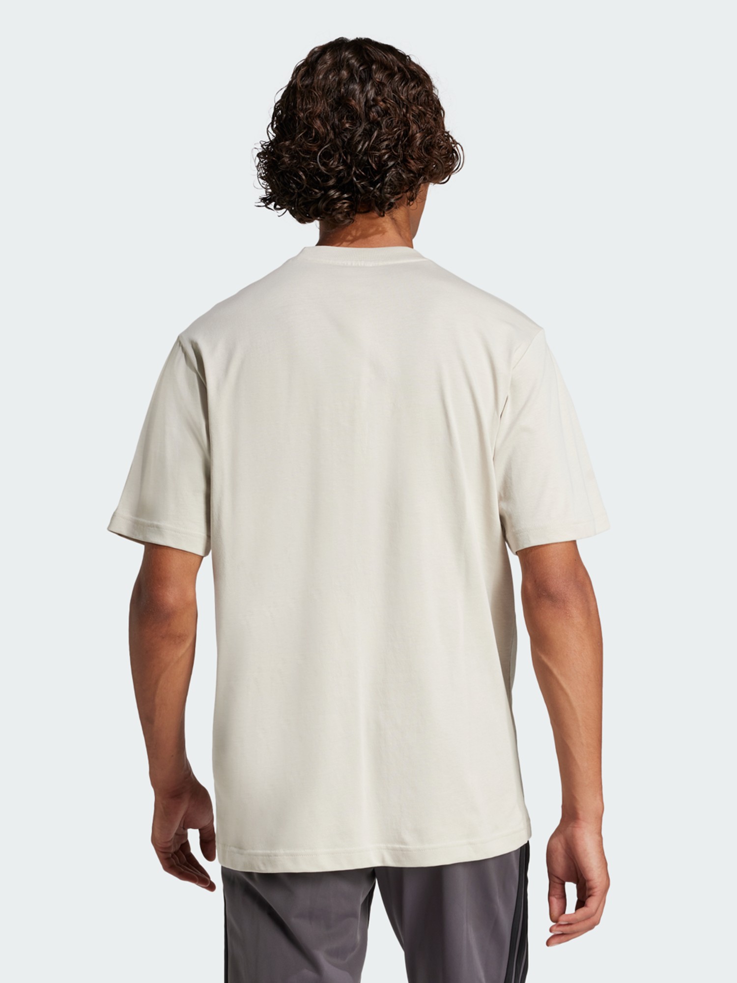 Футболка чоловіча Adidas M BL SJ T бежева JE8933 изображение 3