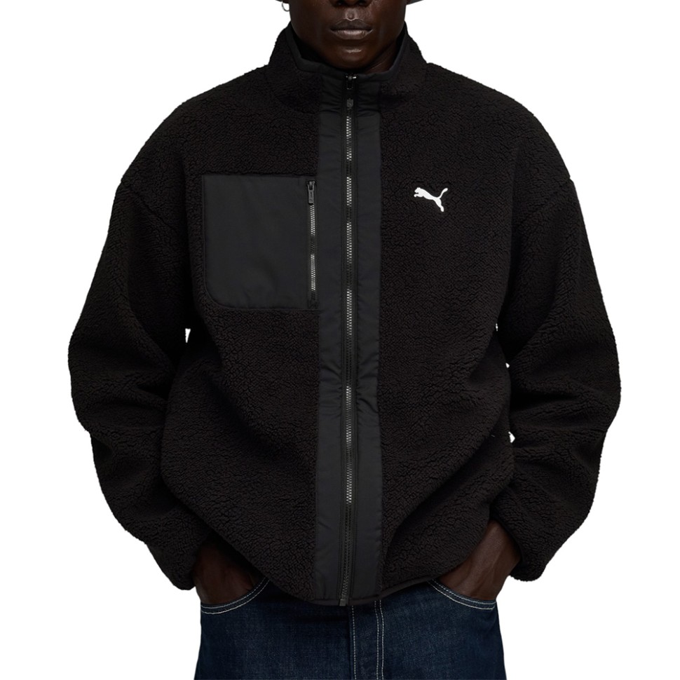 Куртка чоловіча Puma Reversible Sherpa Jacket чорна 68837101 — фото 1