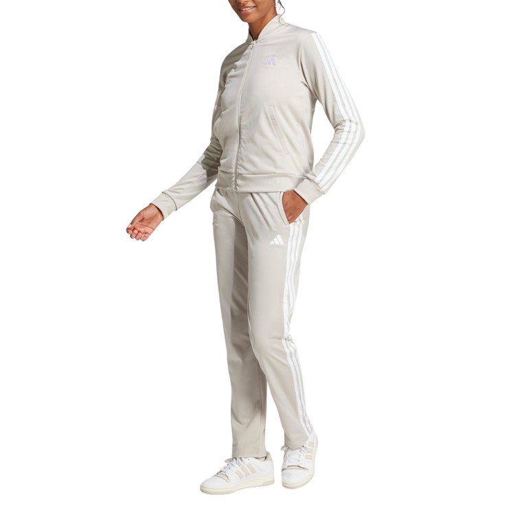 Костюм женский Adidas W ESS 3S TS серый JD2686