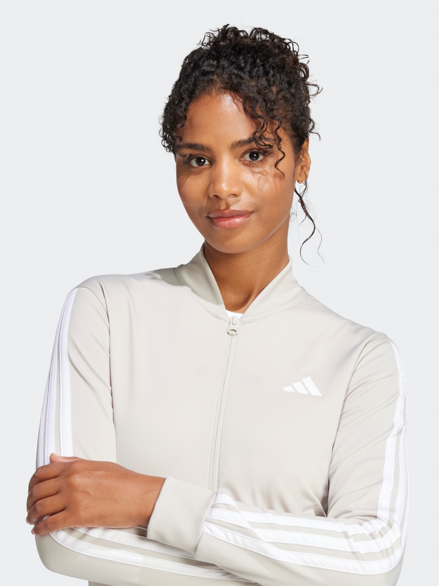 Костюм женский Adidas W ESS 3S TS молочный JD2686 изображение 5