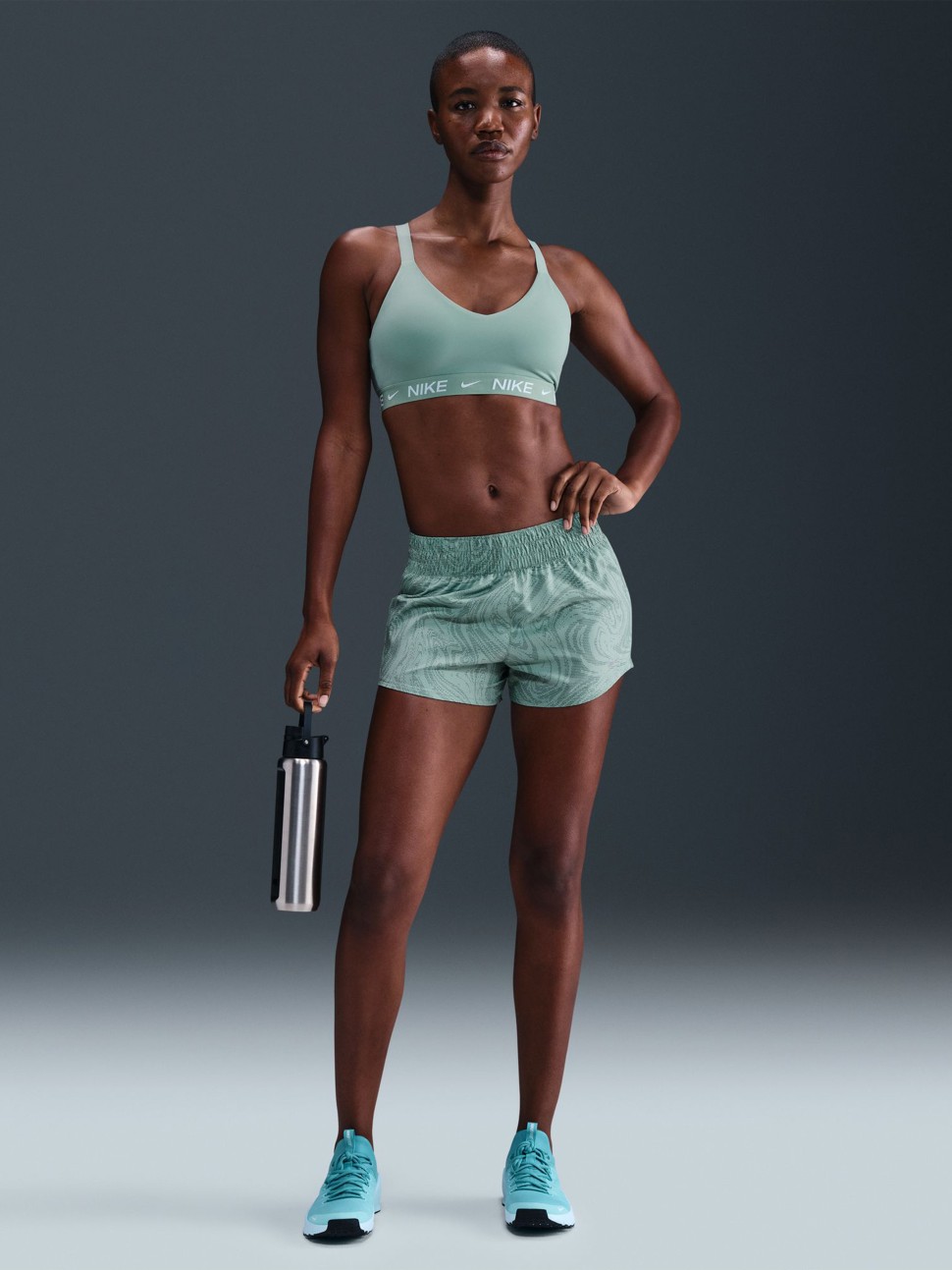 Бра жіночий Nike W NK DF INDY MED SPT BRA бірюзовий FD1065-017 — фото 5