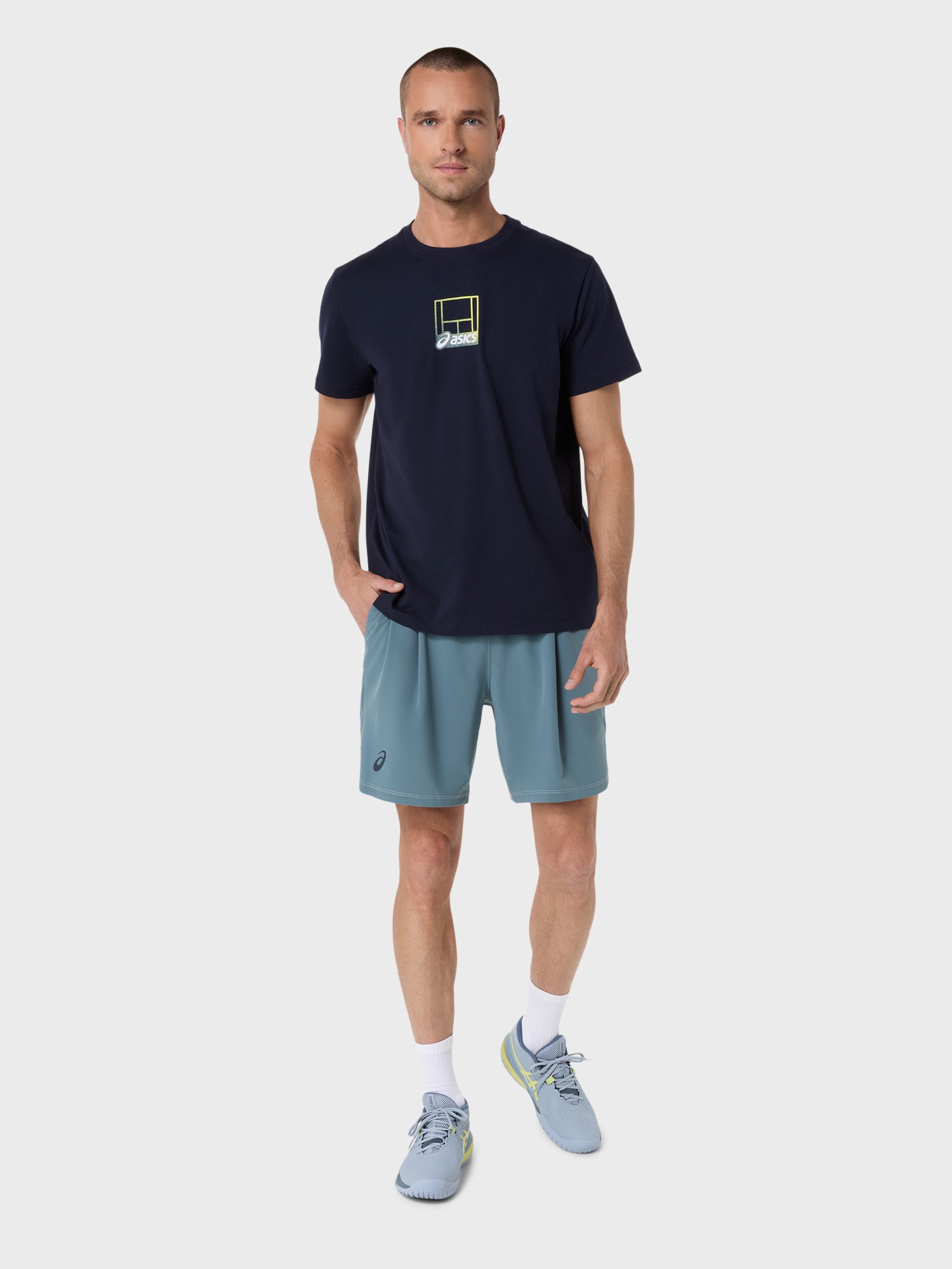 Футболка мужская Asics COURT CORE GRAPHIC TEE черная 2041A355-401 изображение 5