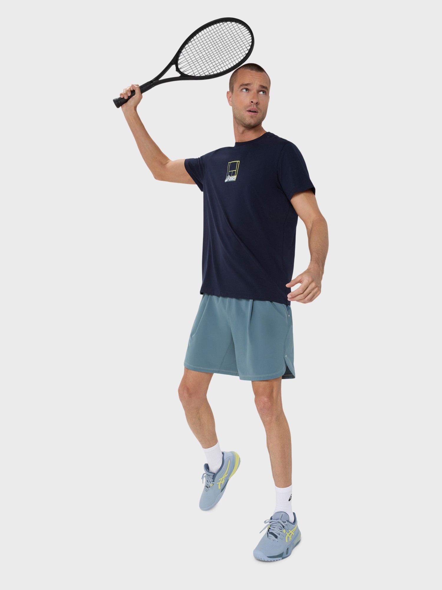 Футболка мужская Asics COURT CORE GRAPHIC TEE черная 2041A355-401 изображение 7