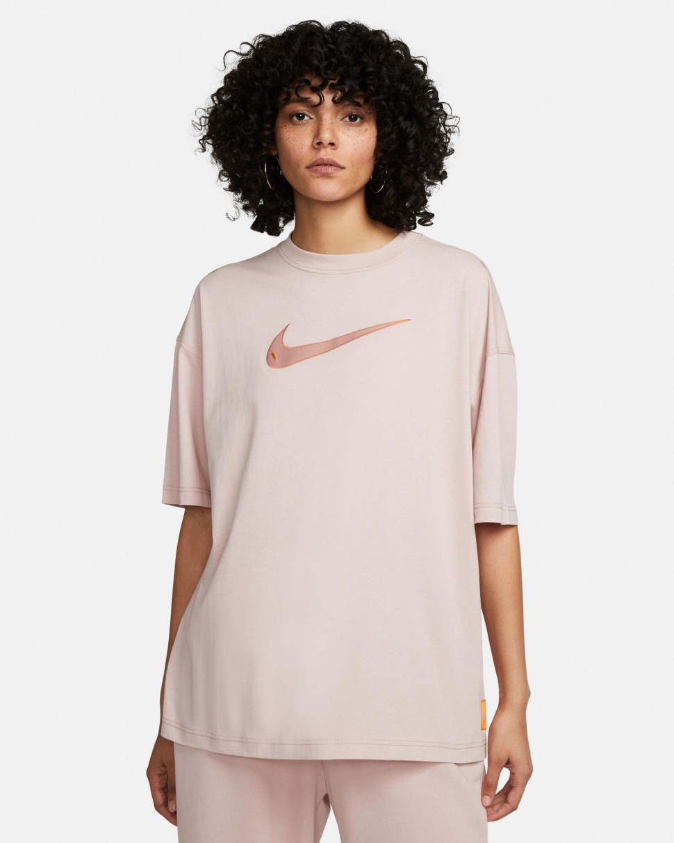 Футболка жіноча Nike W Nsw Swsh Ss Top рожева DM6211-601 — фото 5