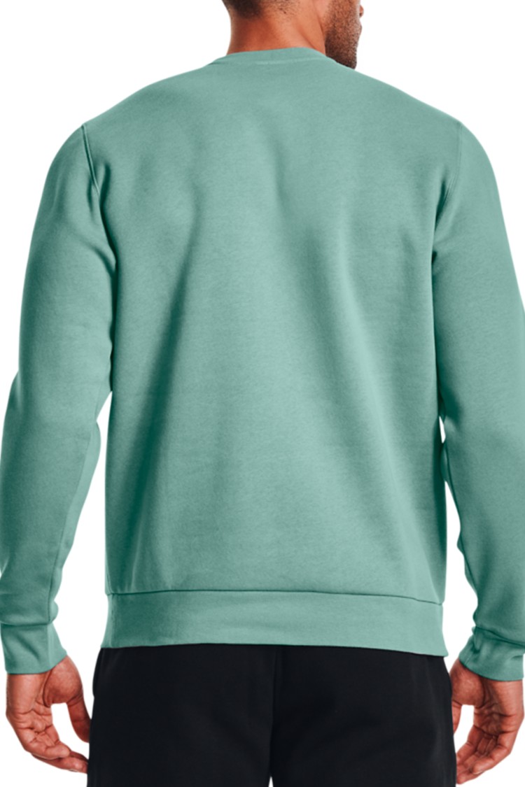 Толстовка чоловіча Under Armour UA Essential Fleece Crew зелена 1374250-177 изображение 4