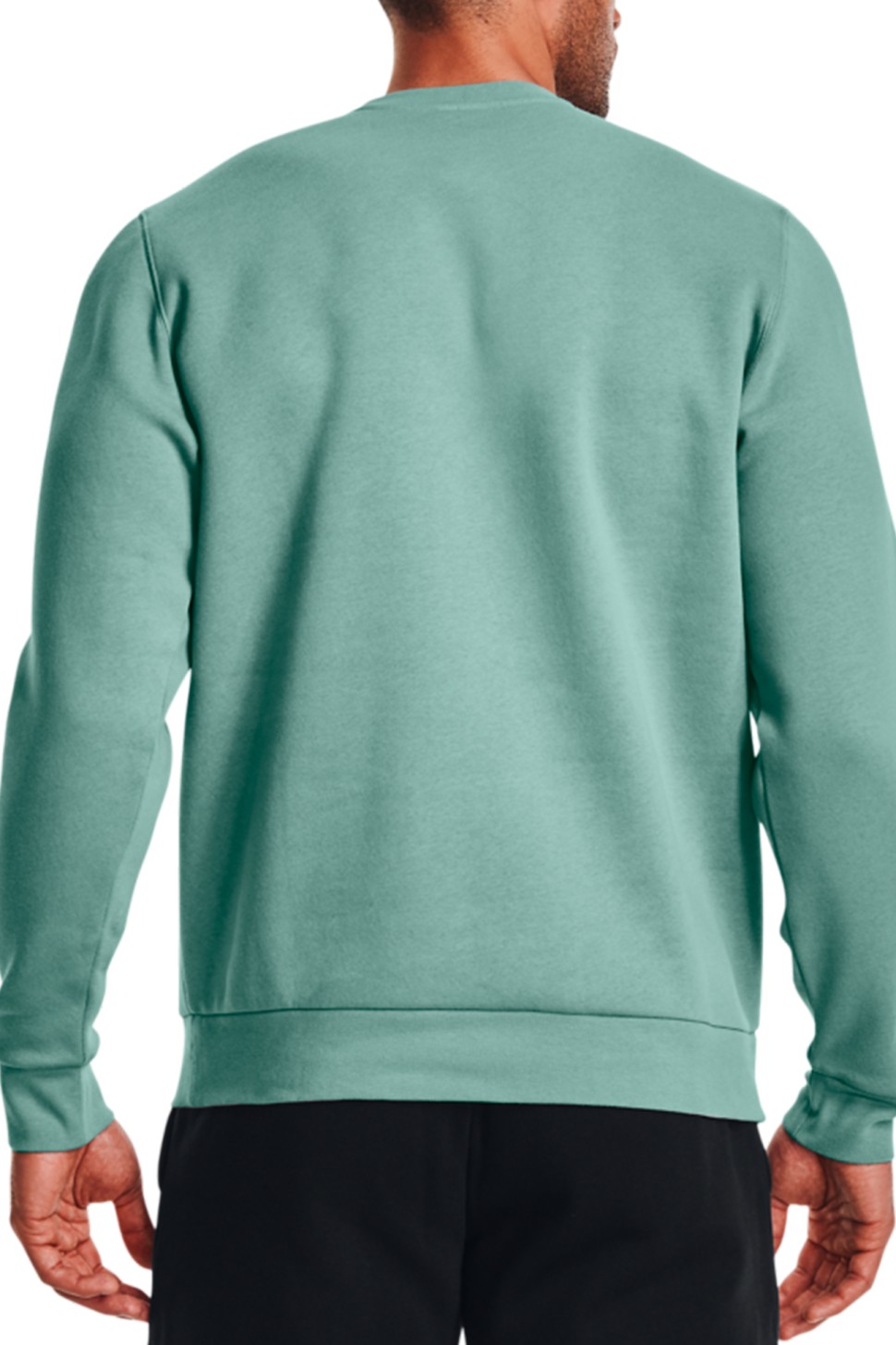 Толстовка чоловіча Under Armour UA Essential Fleece Crew зелена 1374250-177 — фото 4