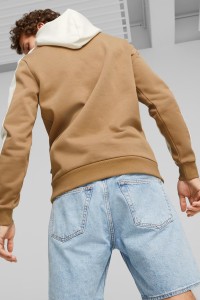 Толстовка мужская Puma ESS+ Block Hoodie FL бежевая 84903685 изображение 6