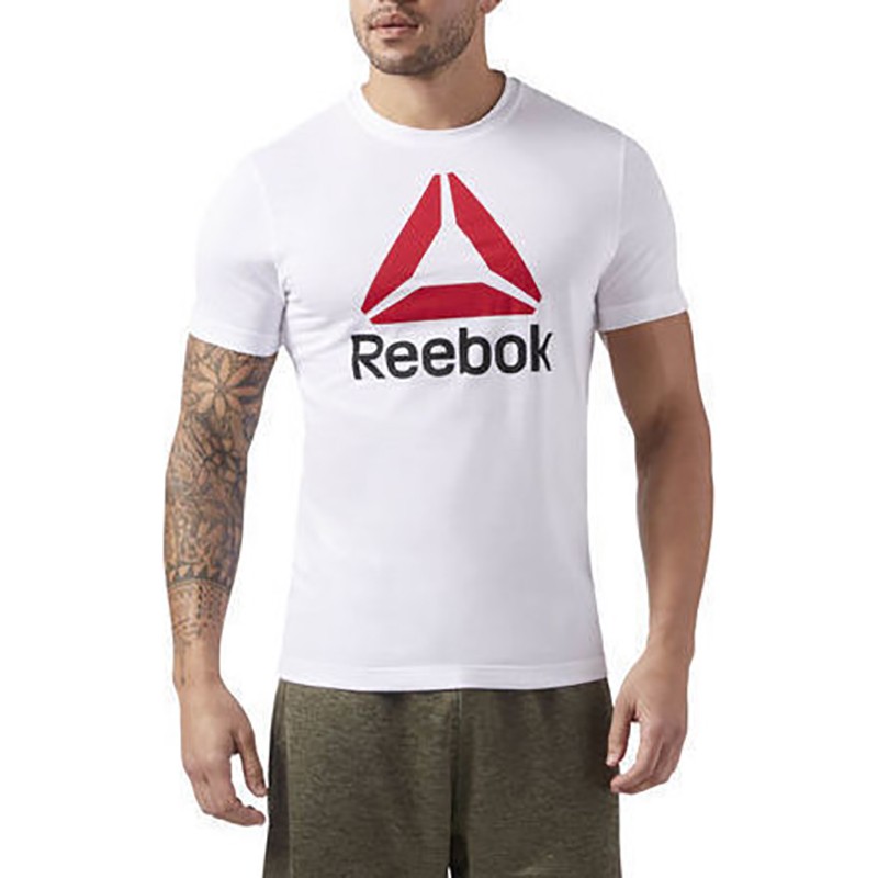 Футболка мужская Reebok LINEAR READ белая CW5367 изображение 2