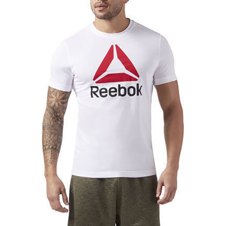 Футболка чоловіча Reebok LINEAR READ біла CW5367  изображение 2