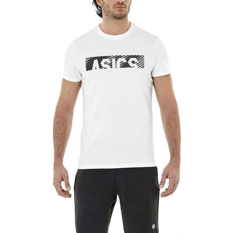 Футболка мужская Asics Esnt Diagonal Ss Top белая 2031A349-100 изображение 3