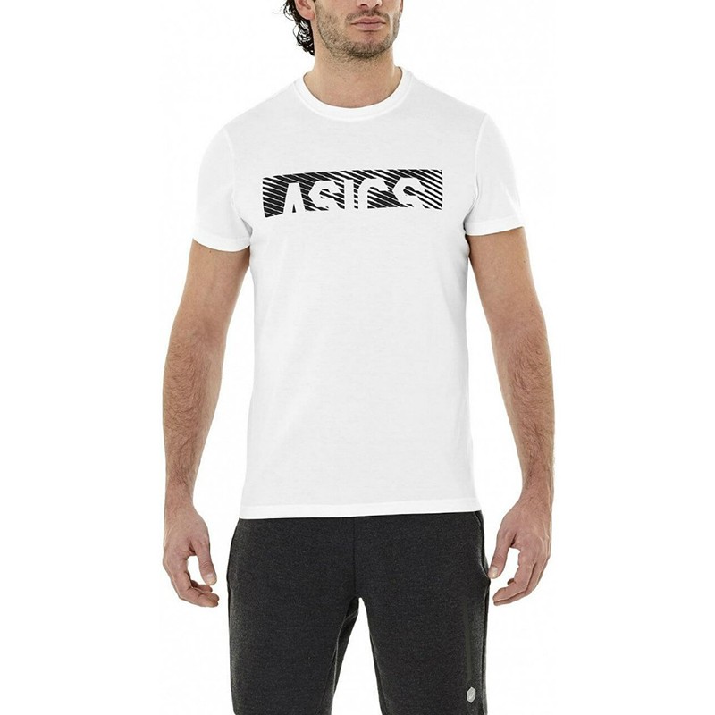 Футболка мужская Asics Esnt Diagonal Ss Top белая 2031A349-100 изображение 3