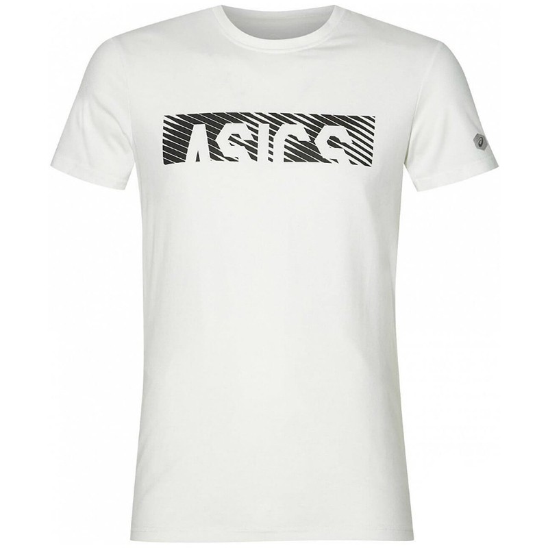 Футболка мужская Asics Esnt Diagonal Ss Top белая 2031A349-100 — Sport City Футболка мужская Asics Esnt Diagonal Ss Top белая 2031A349-100