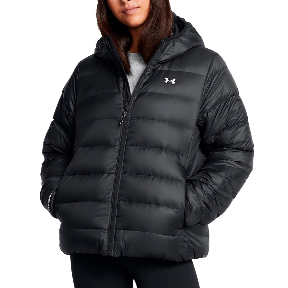 Куртка женская Under Armour LEGEND DOWN HOODED JACKET черная 1385852-001