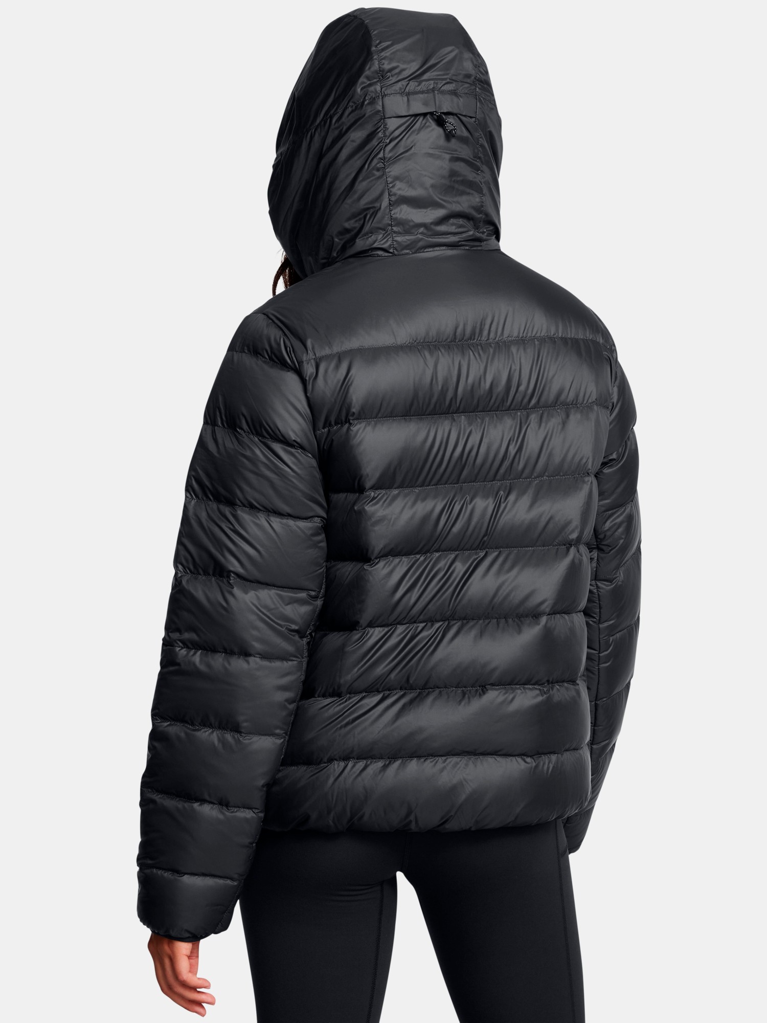 Куртка жіноча Under Armour LEGEND DOWN HOODED JACKET чорна 1385852-001 изображение 3
