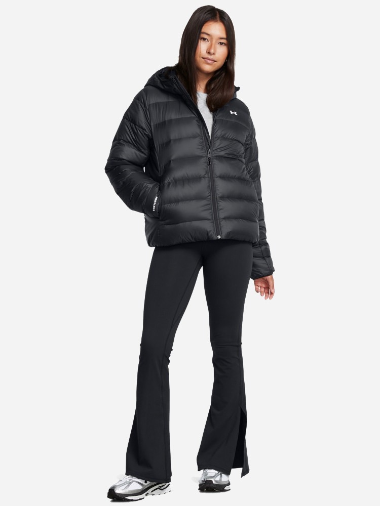 Куртка жіноча Under Armour LEGEND DOWN HOODED JACKET чорна 1385852-001 — фото 4