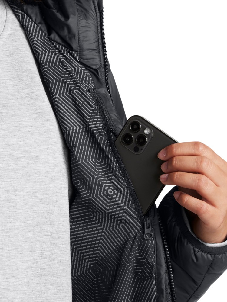 Куртка жіноча Under Armour LEGEND DOWN HOODED JACKET чорна 1385852-001 изображение 5