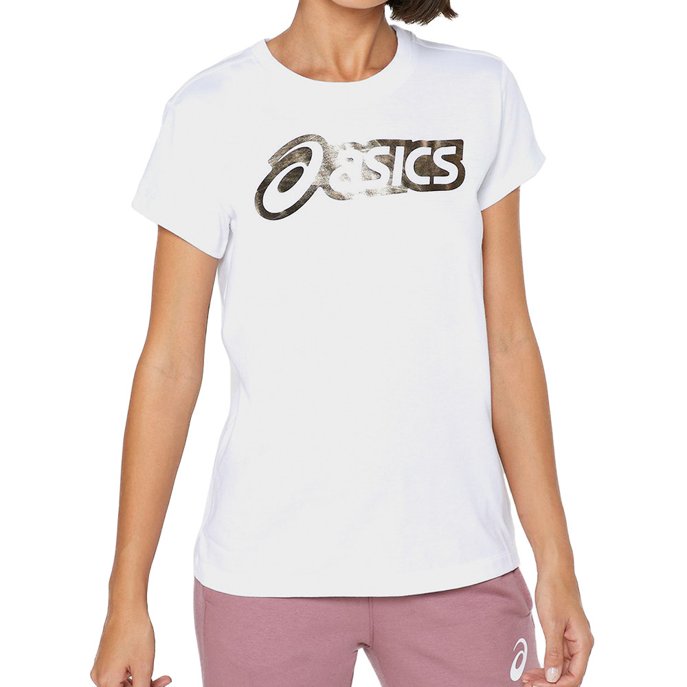 Футболка женская Asics Logo Graphic Tee белая 2032B406-100 изображение 1