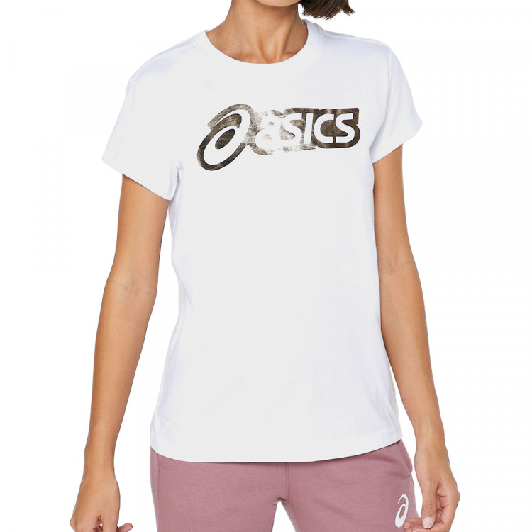 Футболка женская Asics Logo Graphic Tee белая 2032B406-100 изображение 1