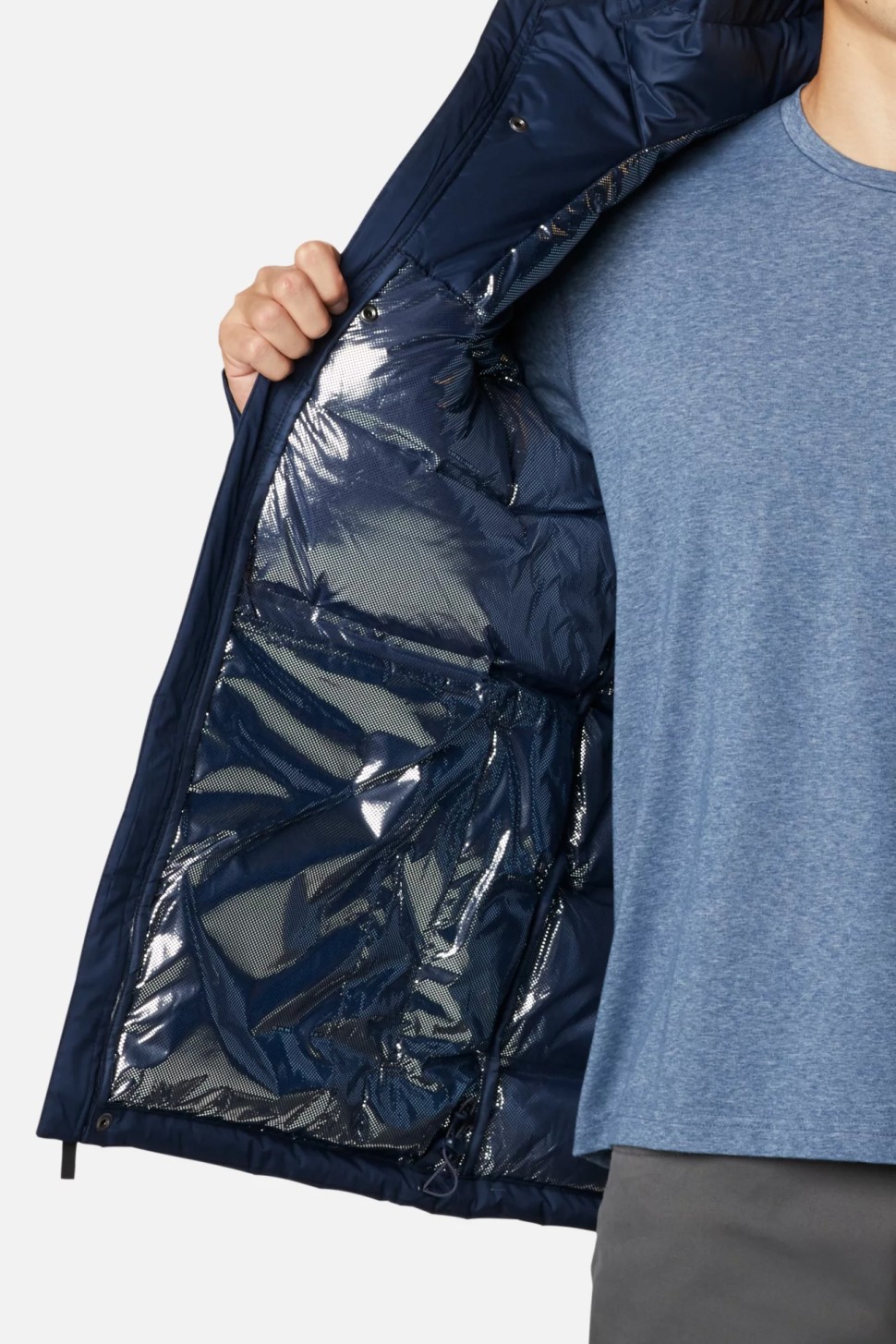 Куртка пуховая мужская Columbia Grand Trek™ Down Parka темно-синяя 1957451-464 — фото 3
