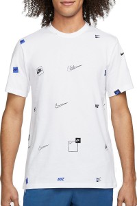 Футболка чоловіча Nike M Nsw 12 Mo Logo Aop Tee біла DN5246-100  изображение 2