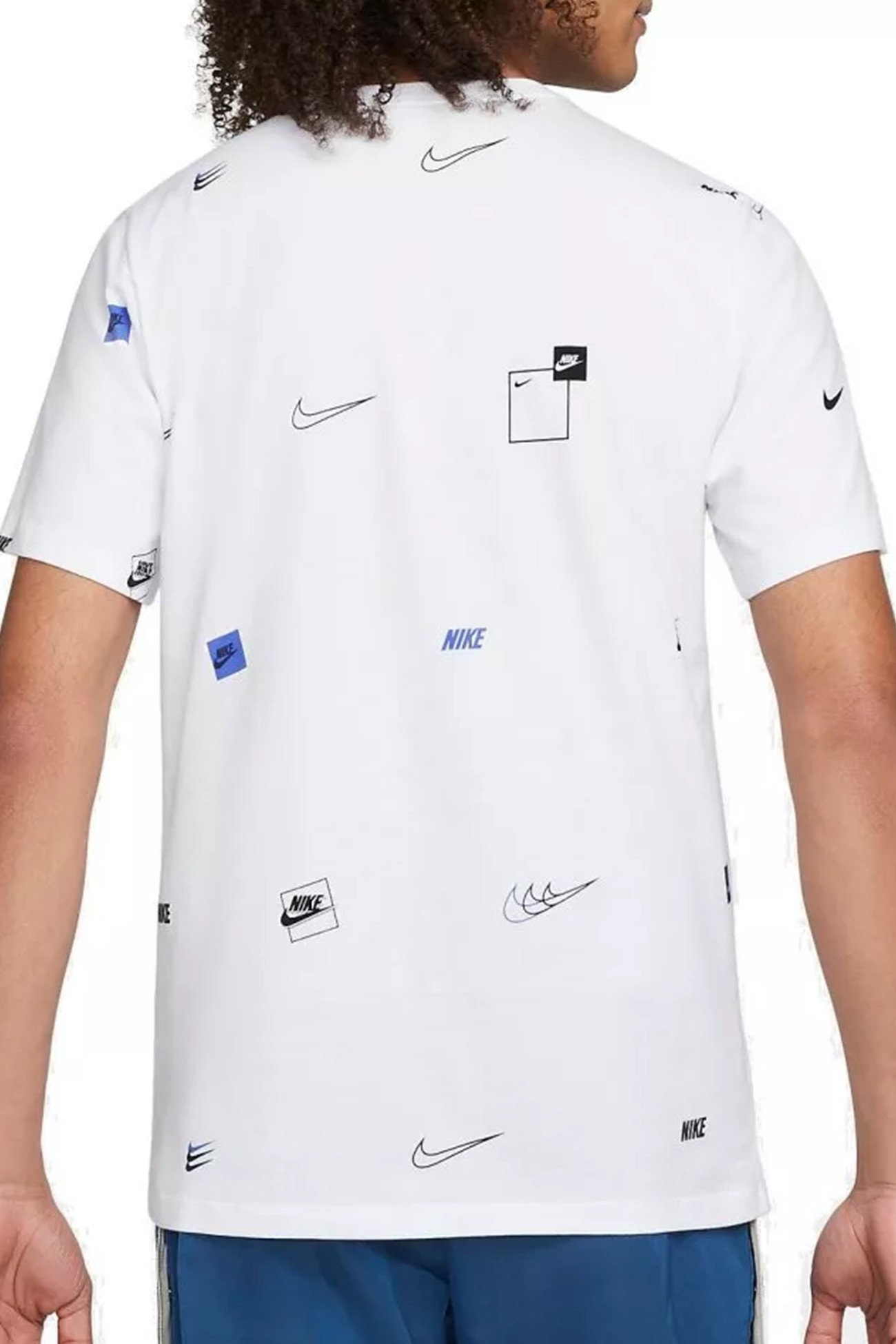 Футболка мужская Nike M Nsw 12 Mo Logo Aop Tee белая DN5246-100 изображение 3