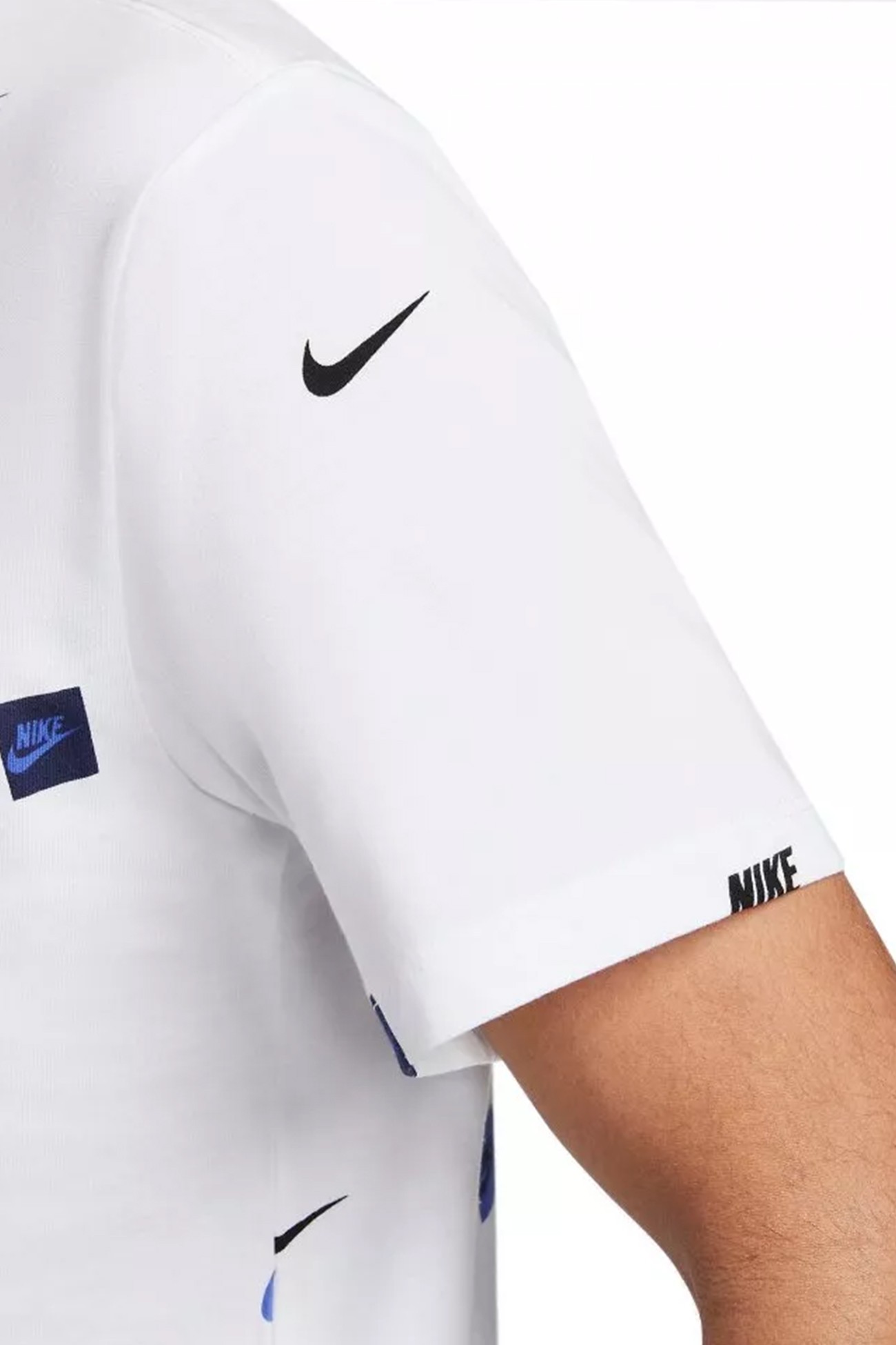 Футболка мужская Nike M Nsw 12 Mo Logo Aop Tee белая DN5246-100 изображение 4