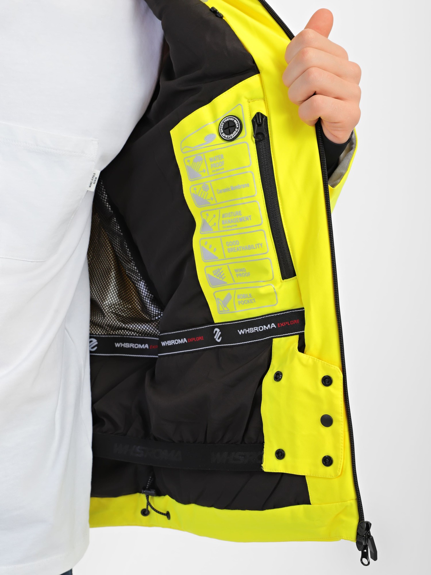 Куртка горнолыжная мужская WHS желтая 542003-710 изображение 7