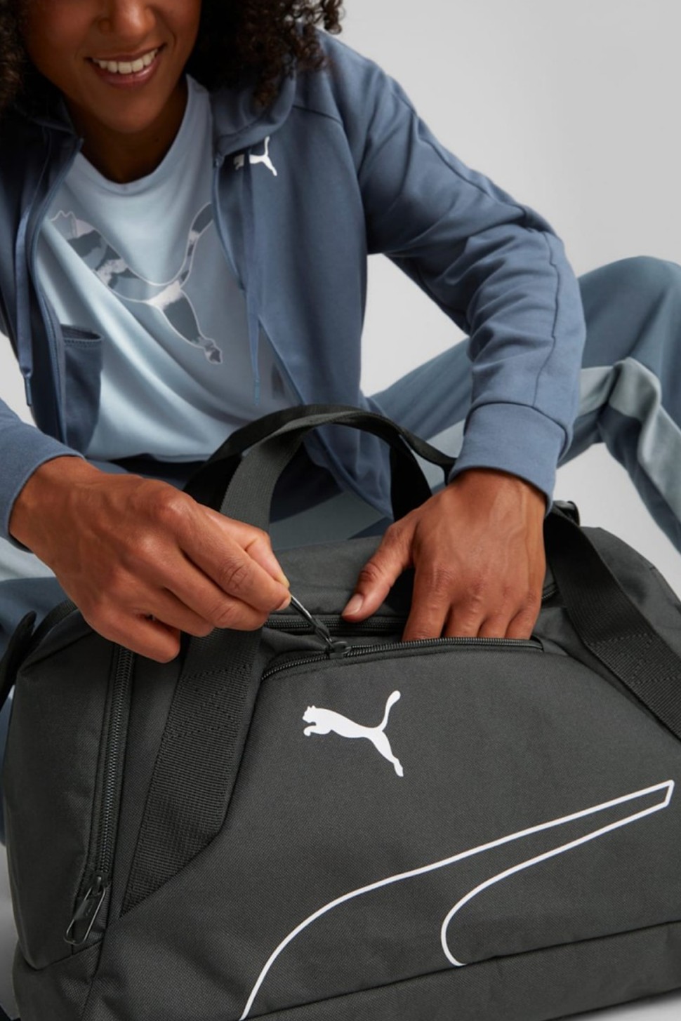 Сумка Puma Fundamentals Sports Bag S чорна 07923001 — фото 5