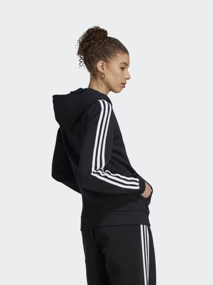 Толстовка жіноча Adidas W 3S FL FZ HD чорна HZ5743 изображение 3