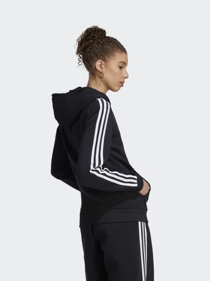 Толстовка жіноча Adidas W 3S FL FZ HD чорна HZ5743 изображение 3