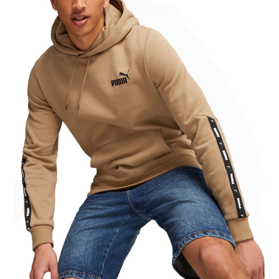 Толстовка мужская Puma ESS+ Tape Hoodie FL бежевая 84904085 изображение 1
